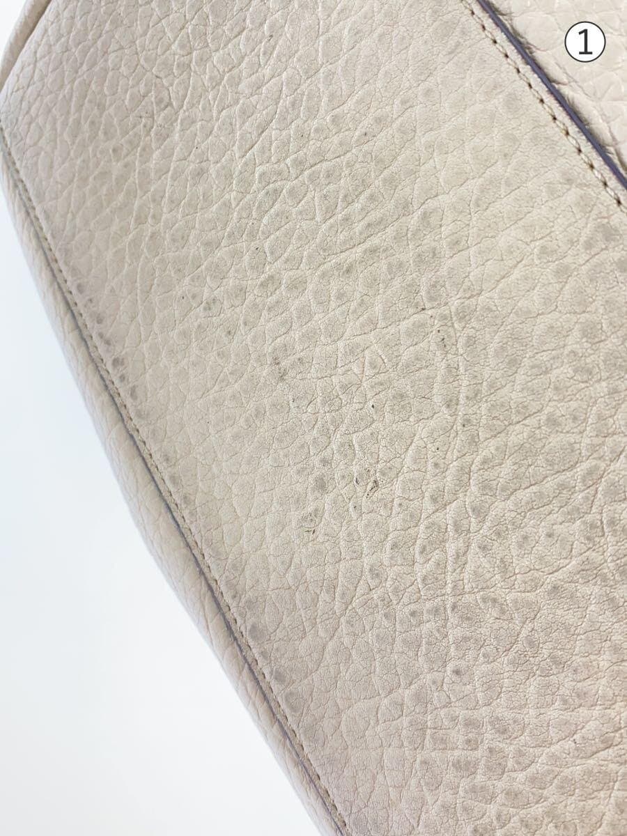 COACH Shoulder Bag Leather BEG 7