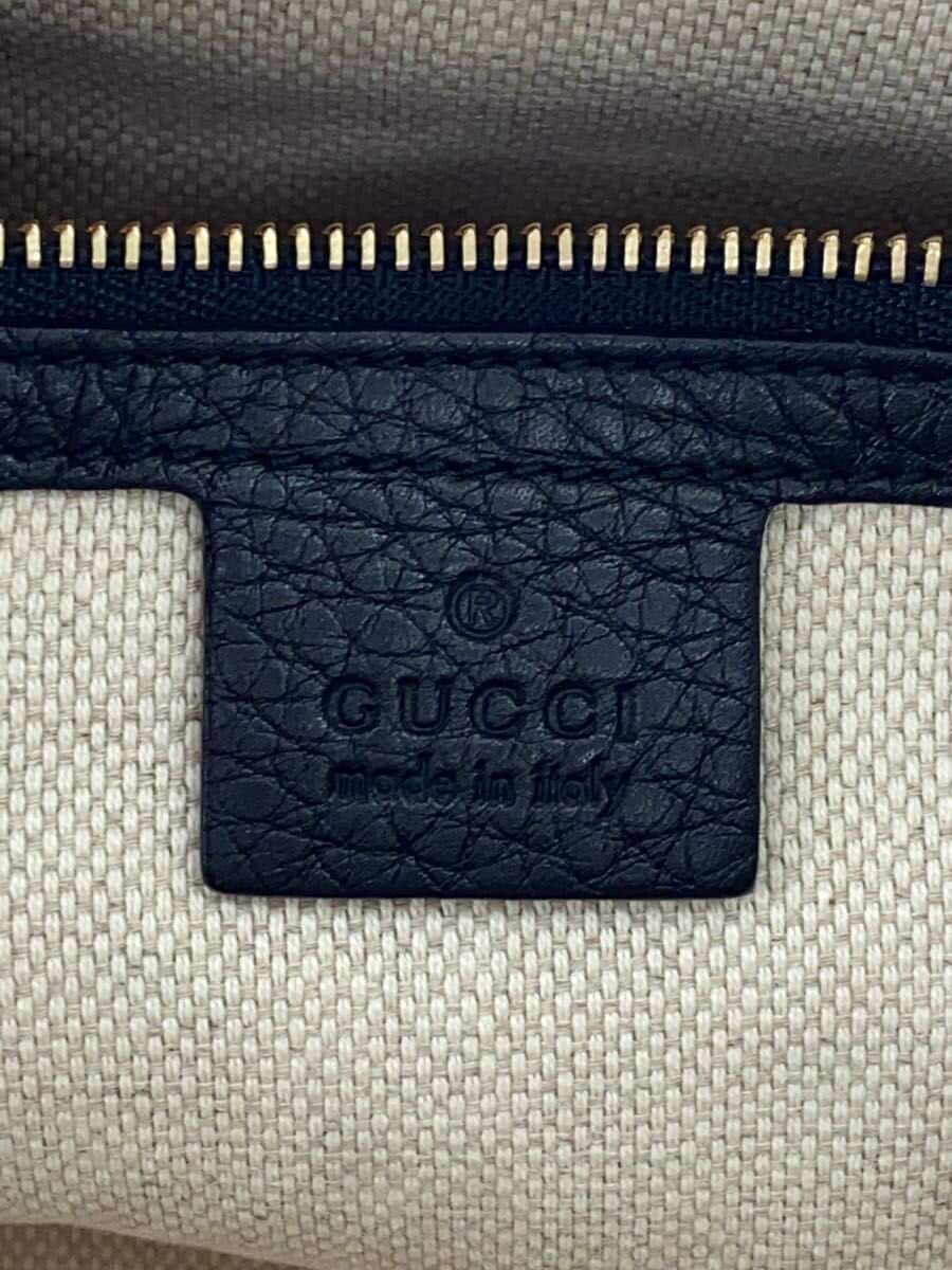 GUCCI Chain Shoulder Bag SoHo Leather BLK Solid 5