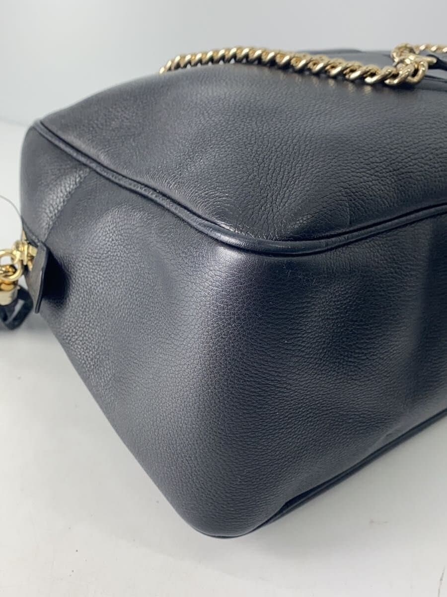GUCCI Chain Shoulder Bag SoHo Leather BLK Solid 7
