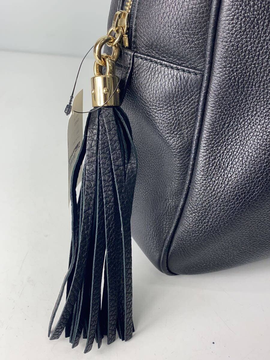 GUCCI Chain Shoulder Bag SoHo Leather BLK Solid 8