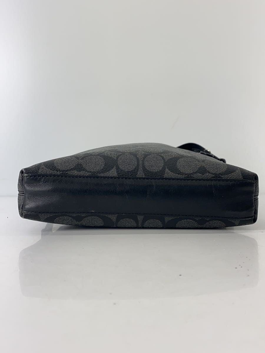 COACH Shoulder Bag Leather BLK All-over pattern 4010 4