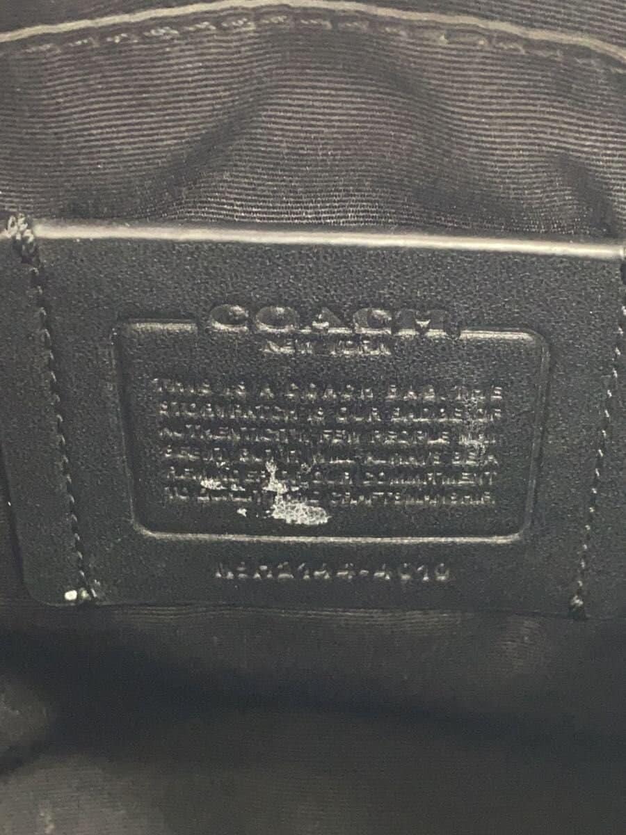 COACH Shoulder Bag Leather BLK All-over pattern 4010 5