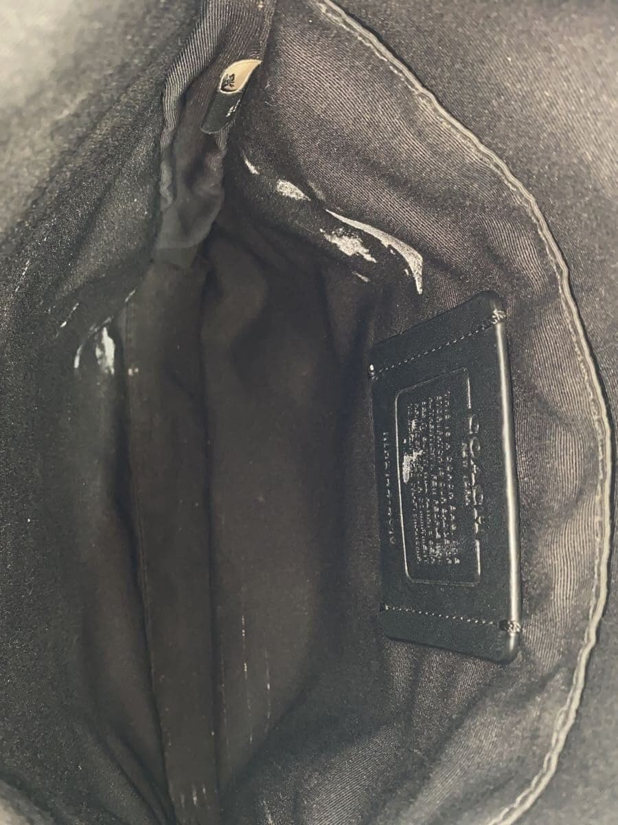 COACH Shoulder Bag Leather BLK All-over pattern 4010 6