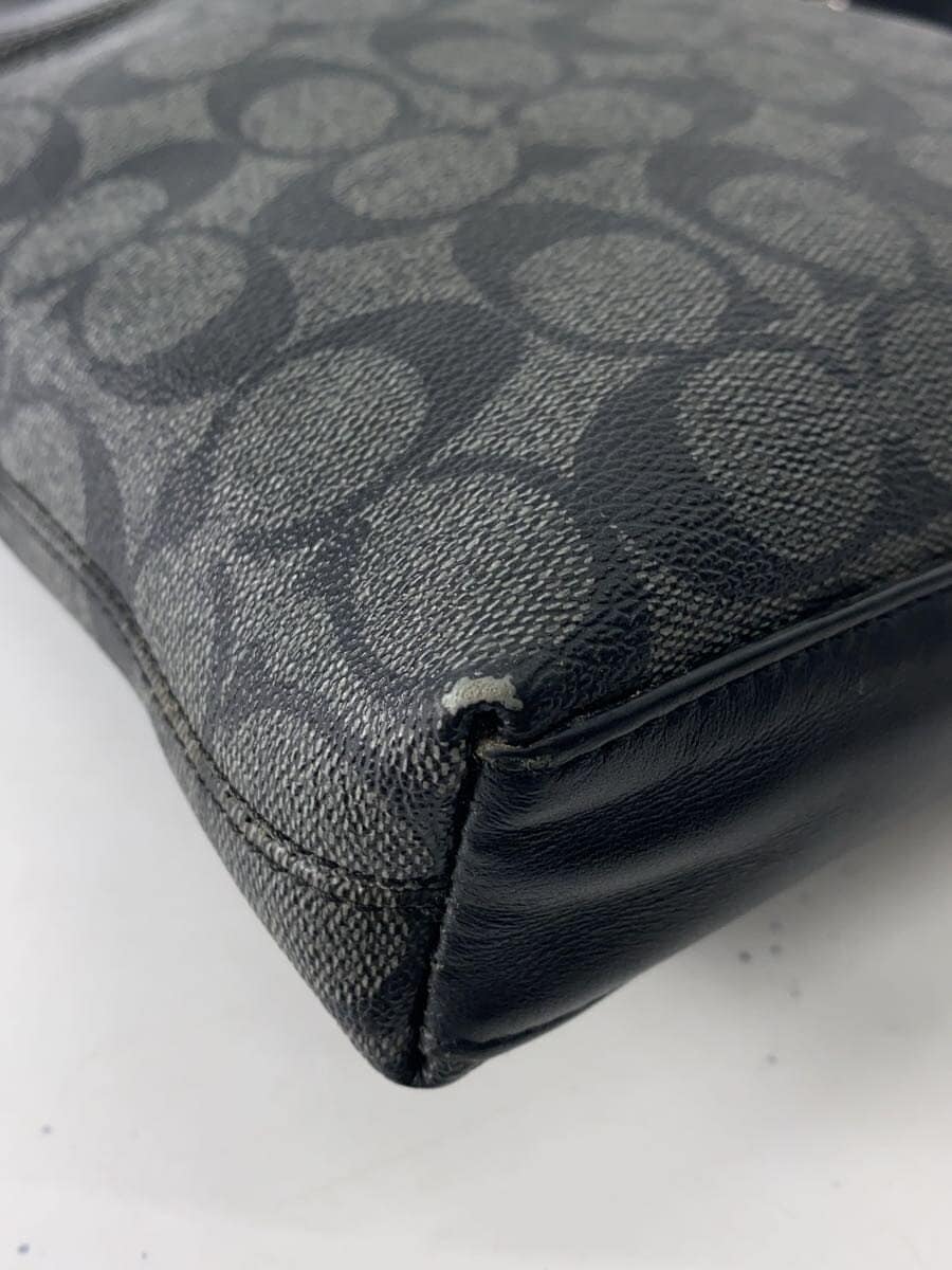 COACH Shoulder Bag Leather BLK All-over pattern 4010 8
