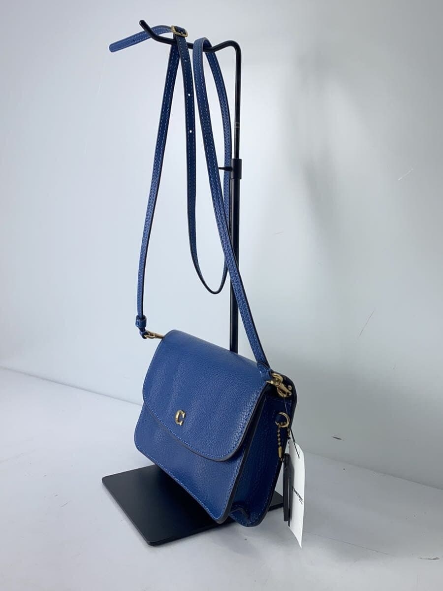 COACH Shoulder Bag Leather Blue Solid Color c4815 2