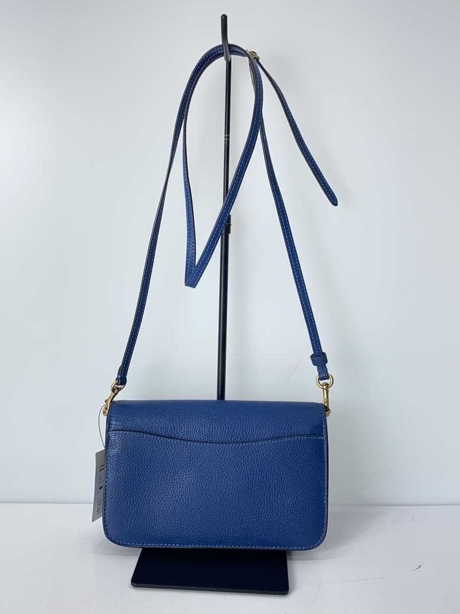 COACH Shoulder Bag Leather Blue Solid Color c4815 3