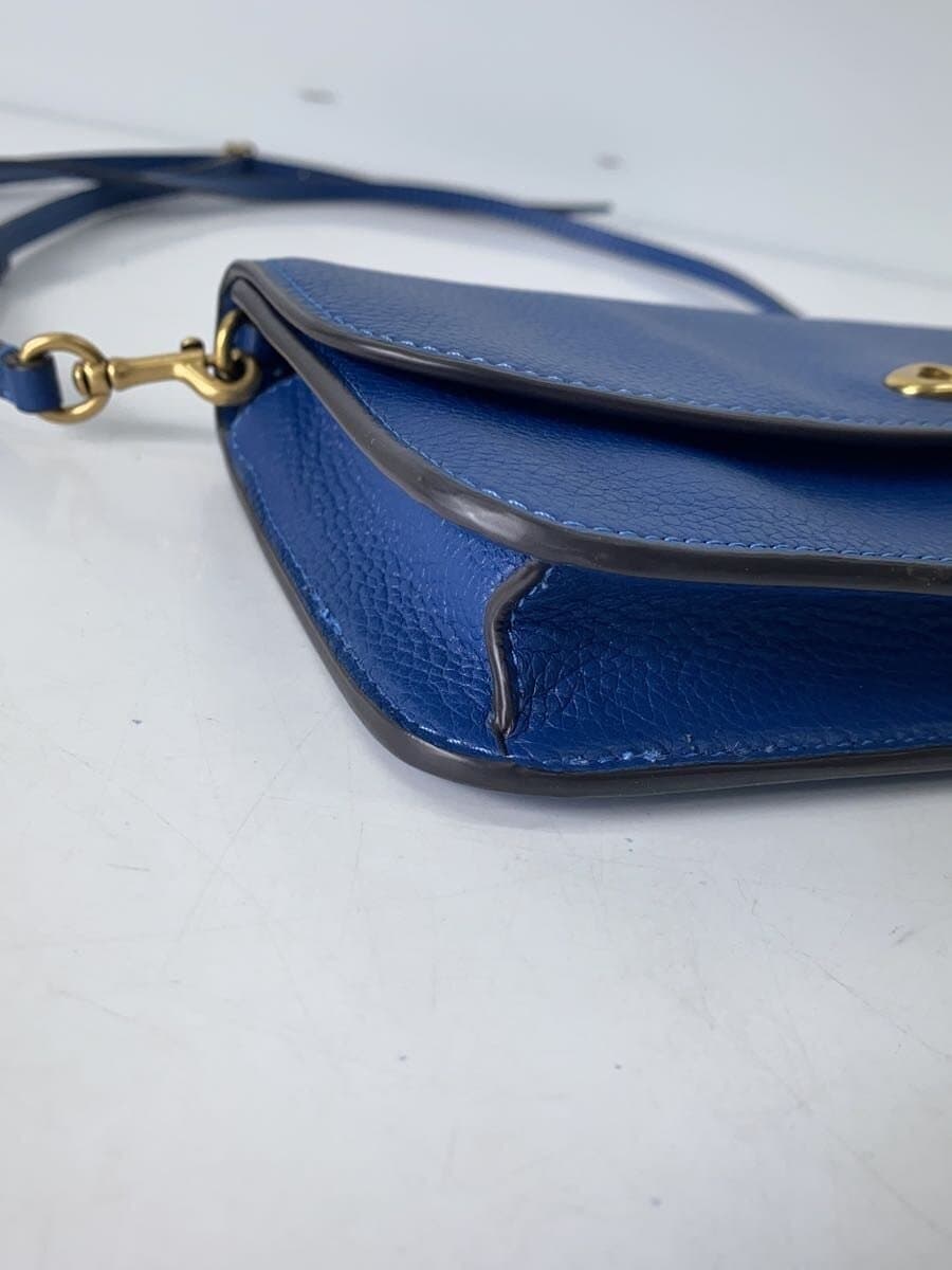 COACH Shoulder Bag Leather Blue Solid Color c4815 9
