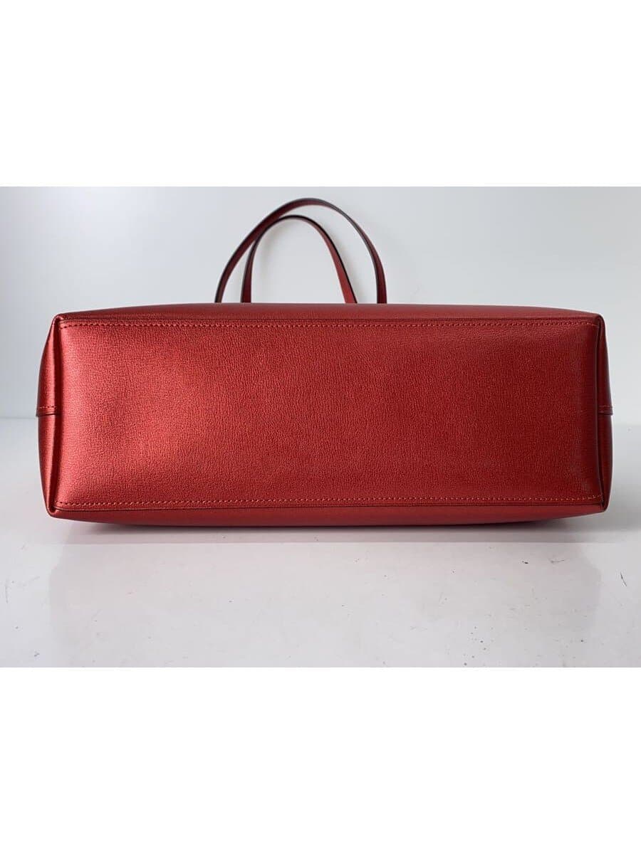COACH Tote Bag Leather RED F37871 4