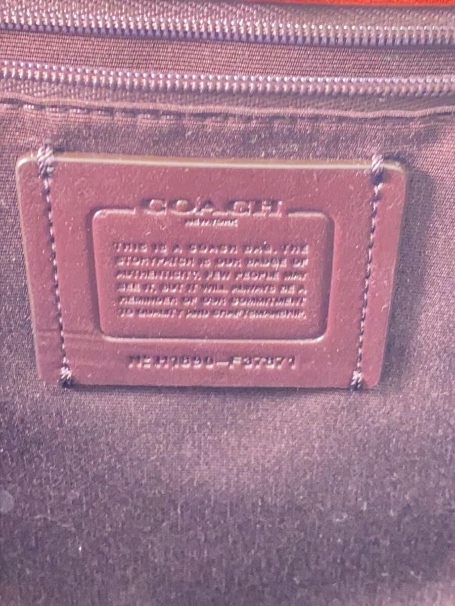 COACH Tote Bag Leather RED F37871 5