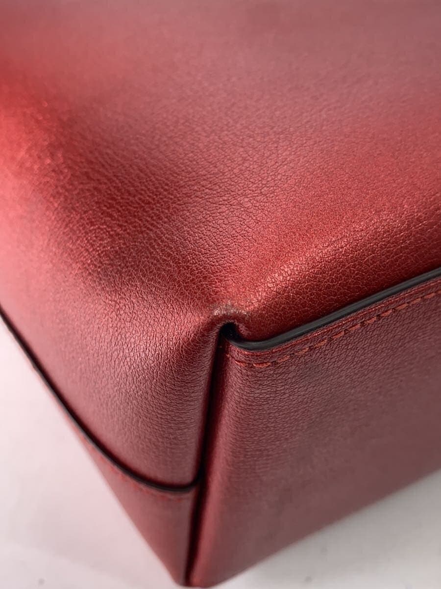 COACH Tote Bag Leather RED F37871 7