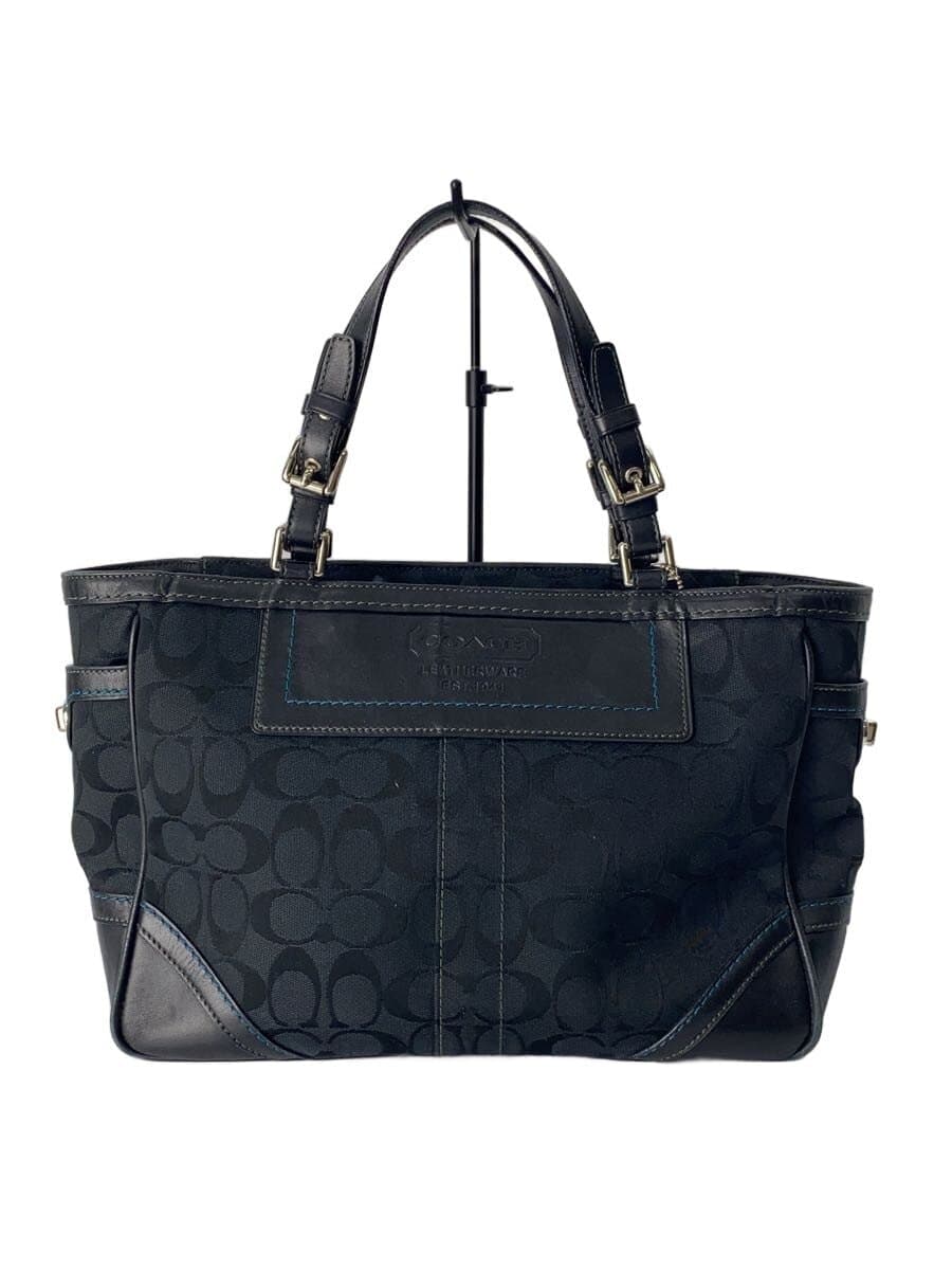 COACH Tote Bag_Signature Canvas BLK All-Over Print 8K49