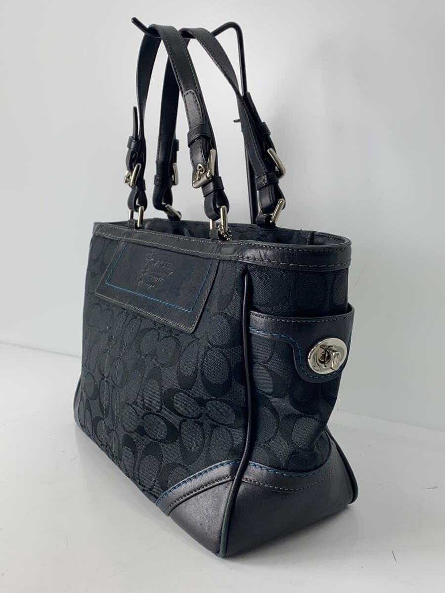 COACH Tote Bag_Signature Canvas BLK All-Over Print 8K49 2