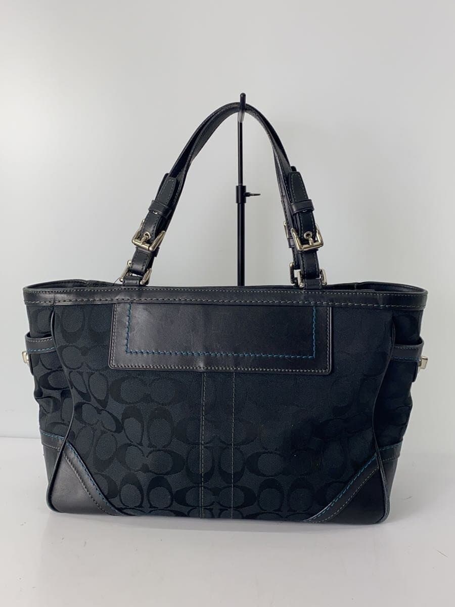 COACH Tote Bag_Signature Canvas BLK All-Over Print 8K49 3