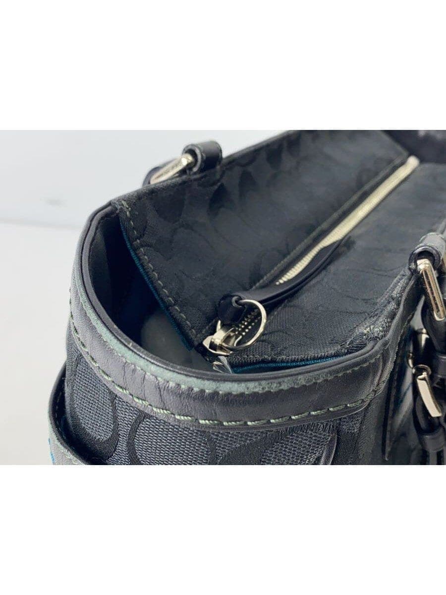 COACH Tote Bag_Signature Canvas BLK All-Over Print 8K49 8