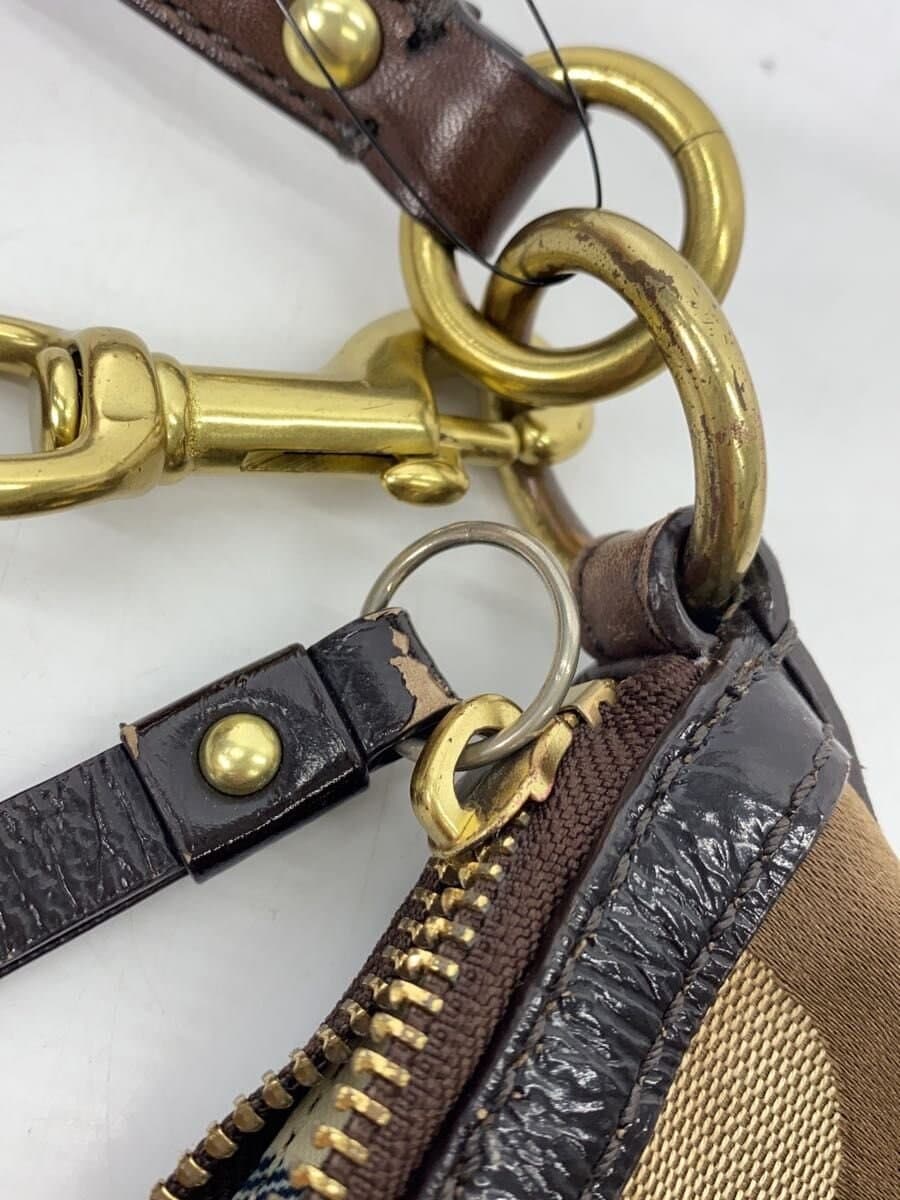 COACH Striped Large Shoulder Bag_Signature_Beige -- BRW All-Over Print F13007 9