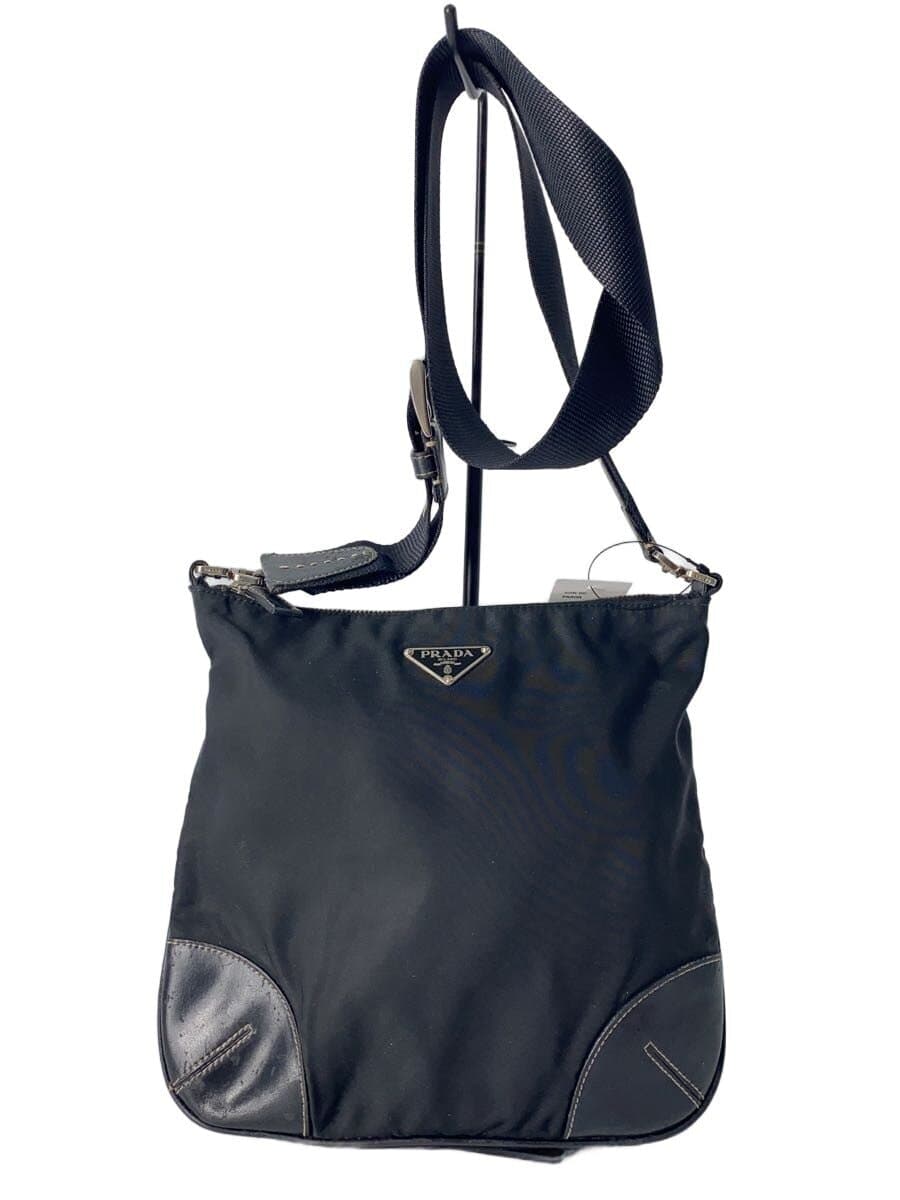 PRADA shoulder bag nylon black BT0332
