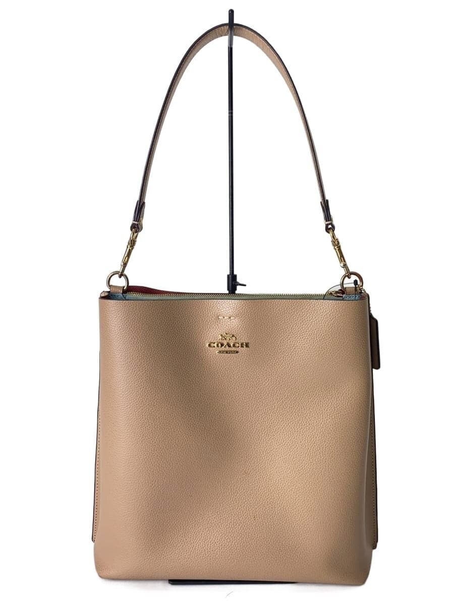 COACH bag leather BEG CA214