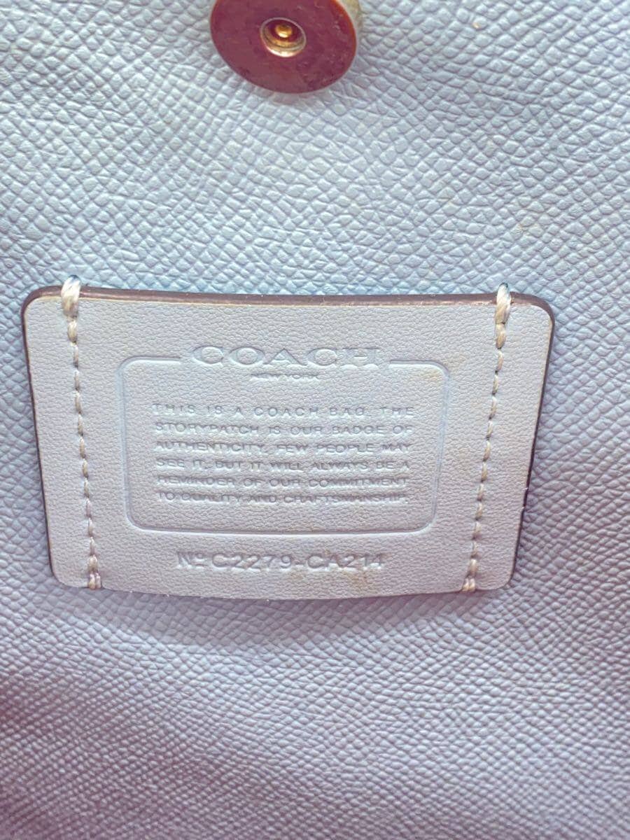 COACH bag leather BEG CA214 5