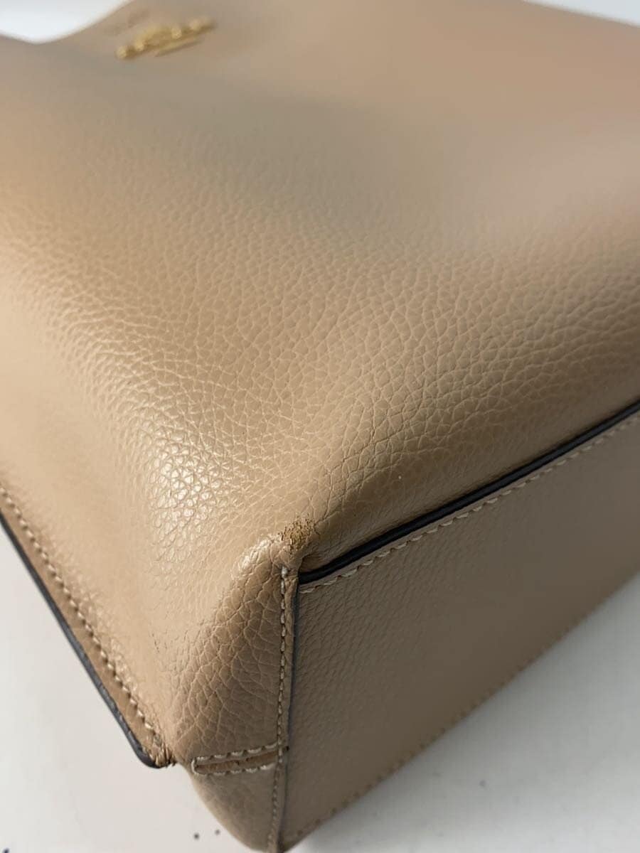 COACH bag leather BEG CA214 8