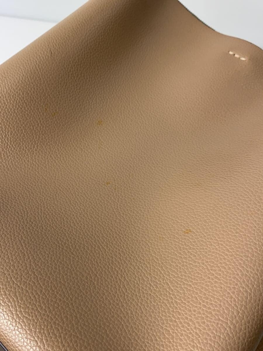 COACH bag leather BEG CA214 9