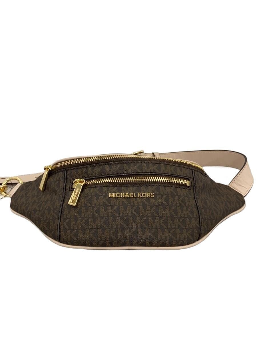 MICHAEL KORS Waist Bag Leather Brown AC-1901