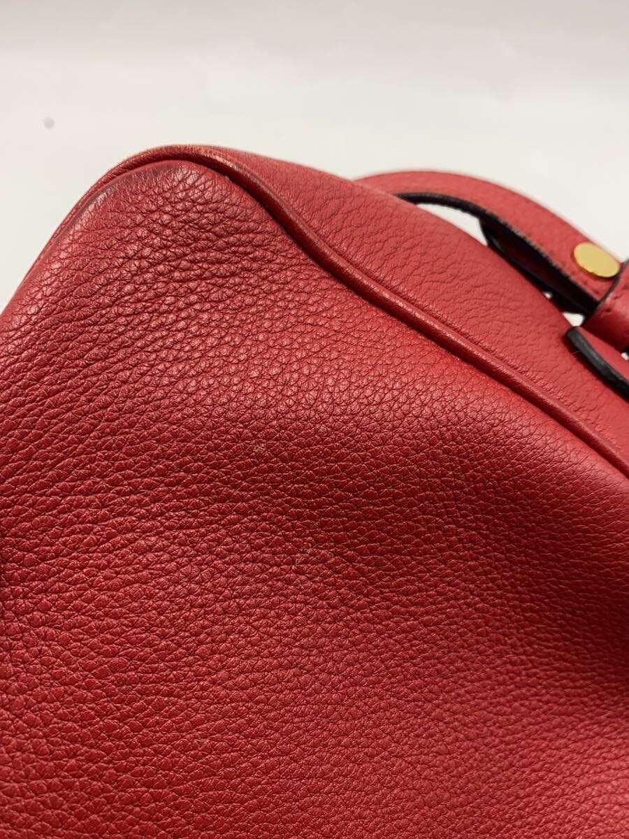PRADA Shoulder Bag Leather RED Solid 1BH079 7