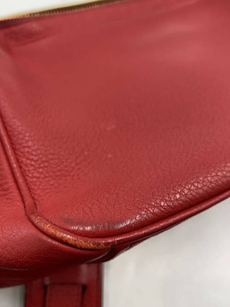 PRADA Shoulder Bag Leather RED Solid 1BH079 8