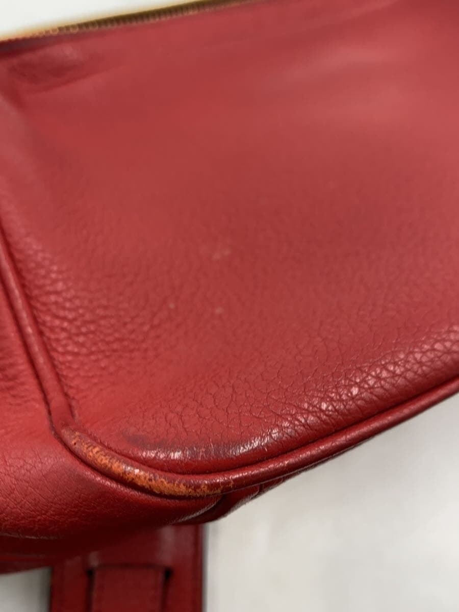 PRADA Shoulder Bag Leather RED Solid 1BH079 8