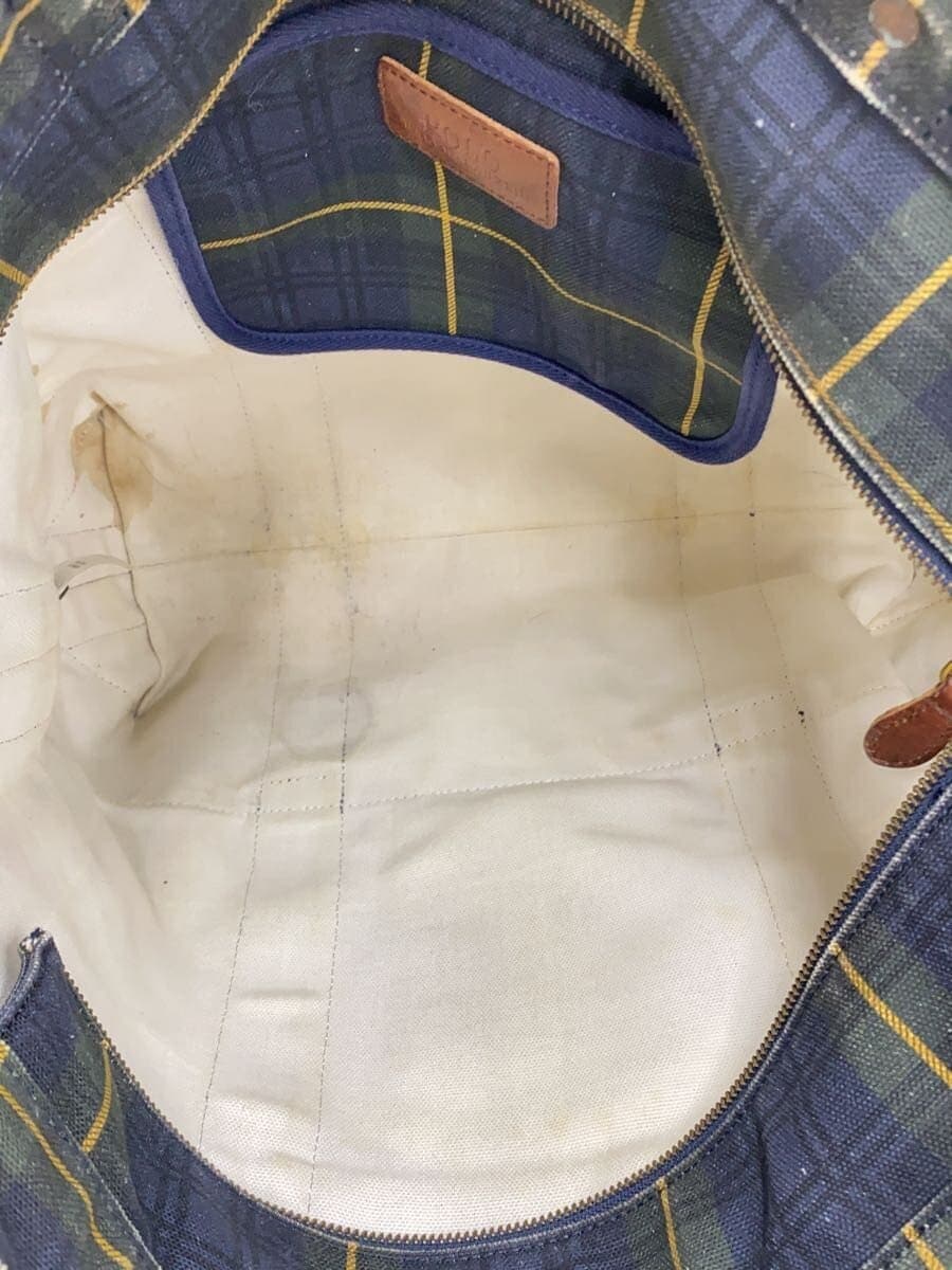 POLO RALPH LAUREN Tote Bag Canvas Blue Check 6