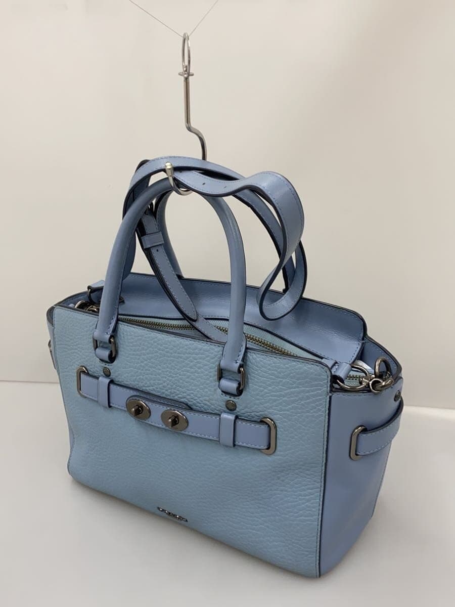 COACH handbag leather blue f55665 2