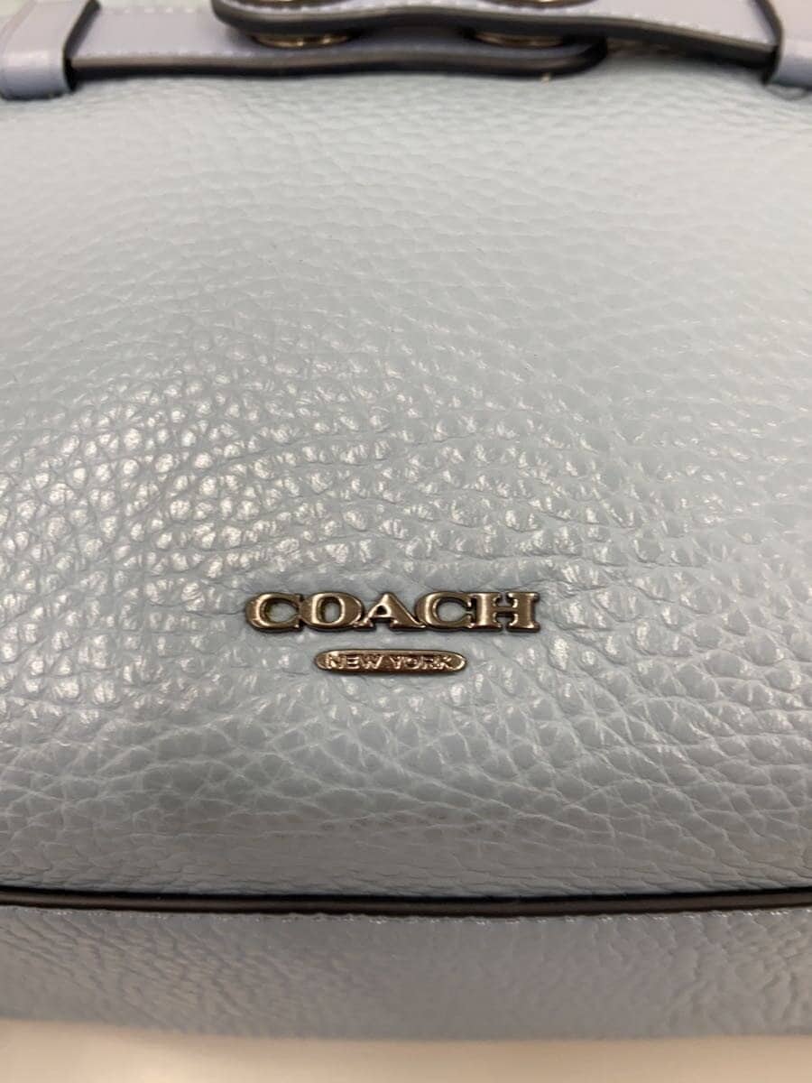 COACH handbag leather blue f55665 5