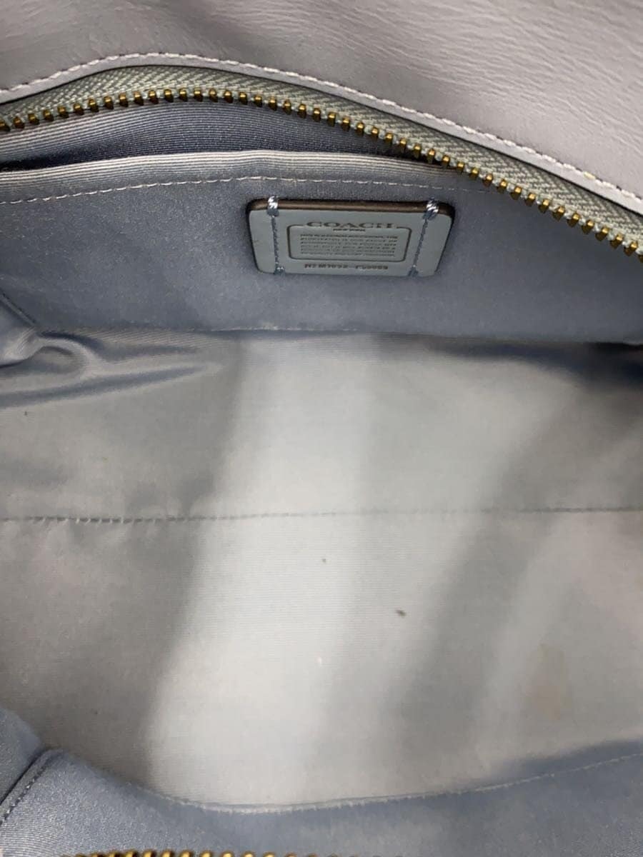 COACH handbag leather blue f55665 6