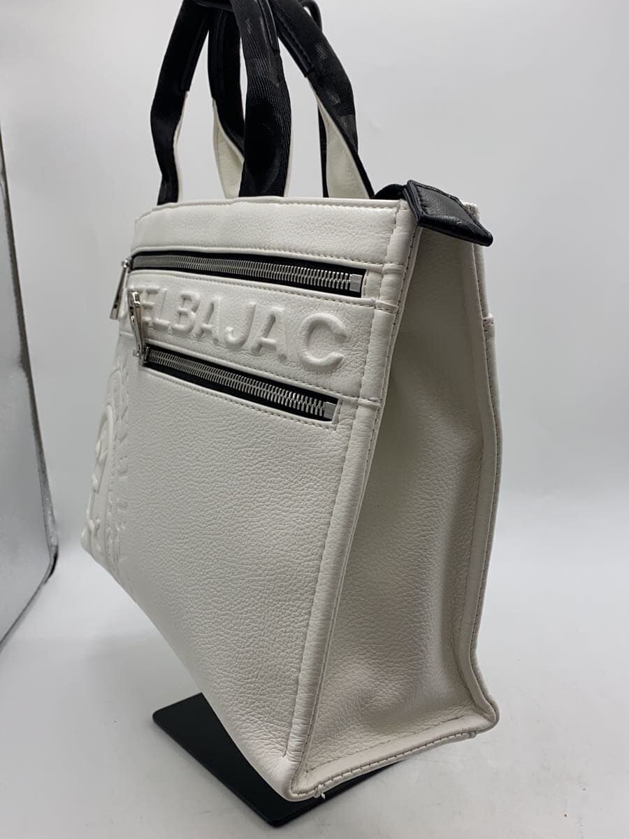 CASTELBAJAC Tote Bag Faux Leather WHT Solid 45711 2