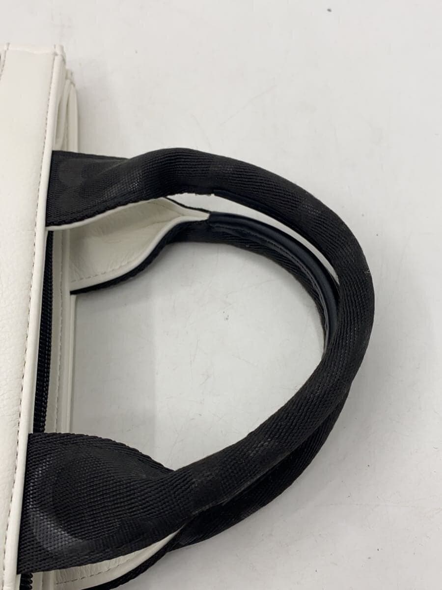 CASTELBAJAC Tote Bag Faux Leather WHT Solid 45711 7