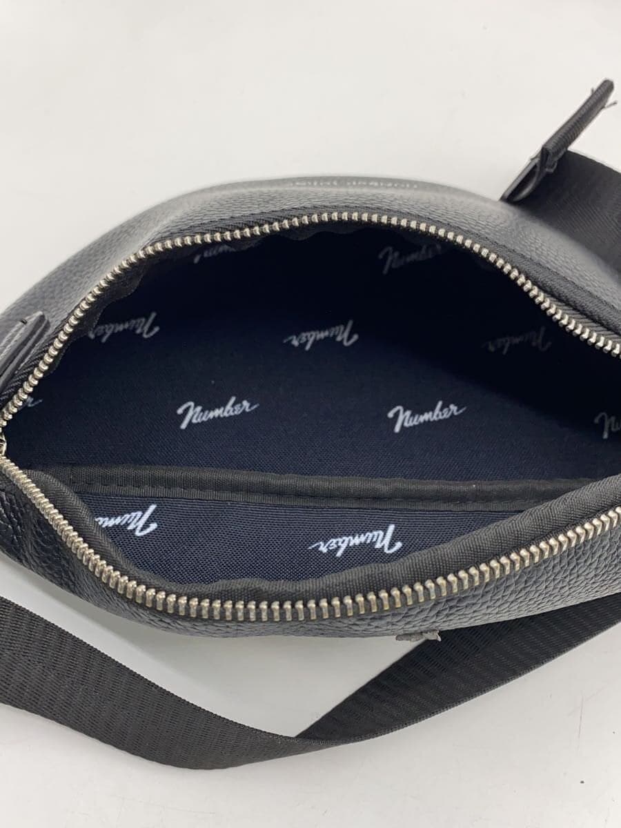 NUMBER (N)INE Waist Bag Leather Black 6