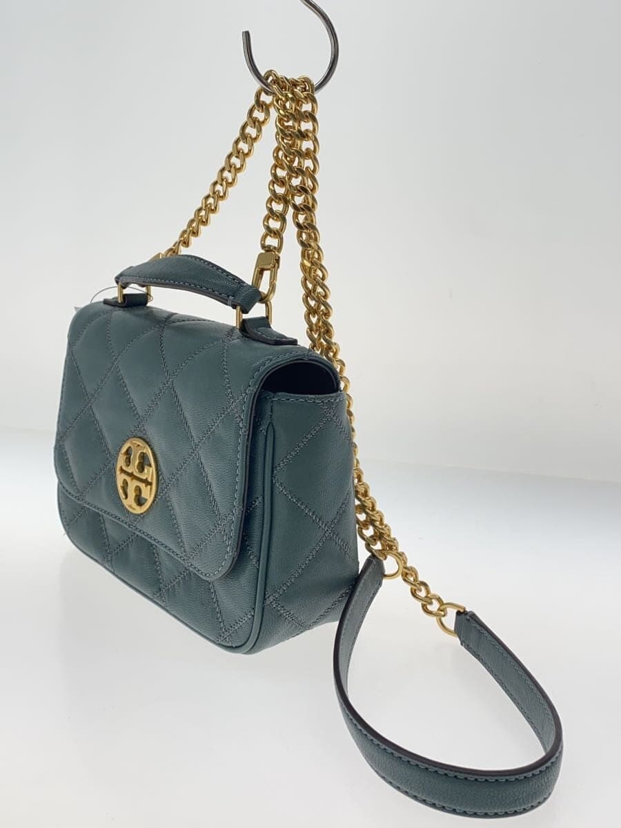 TORY BURCH Shoulder Bag Leather GRN 2