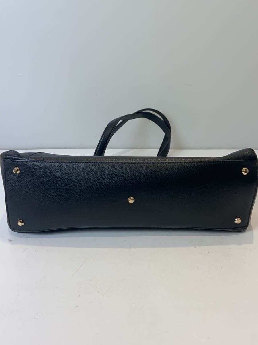 agnes b VOYAGE Tote Bag Leather Black Solid IS11-02 4