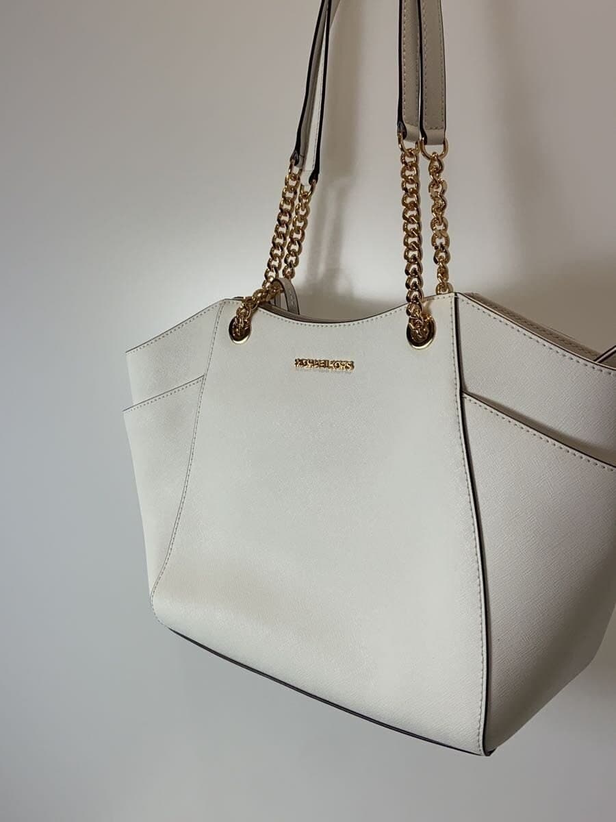 MICHAEL KORS Shoulder Bag Leather WHT Solid OA-2401 2