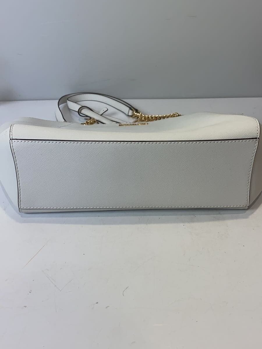 MICHAEL KORS Shoulder Bag Leather WHT Solid OA-2401 4