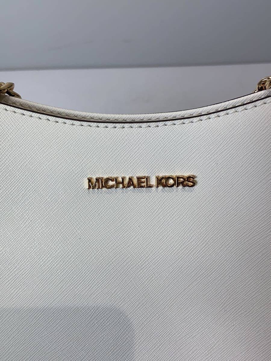 MICHAEL KORS Shoulder Bag Leather WHT Solid OA-2401 5
