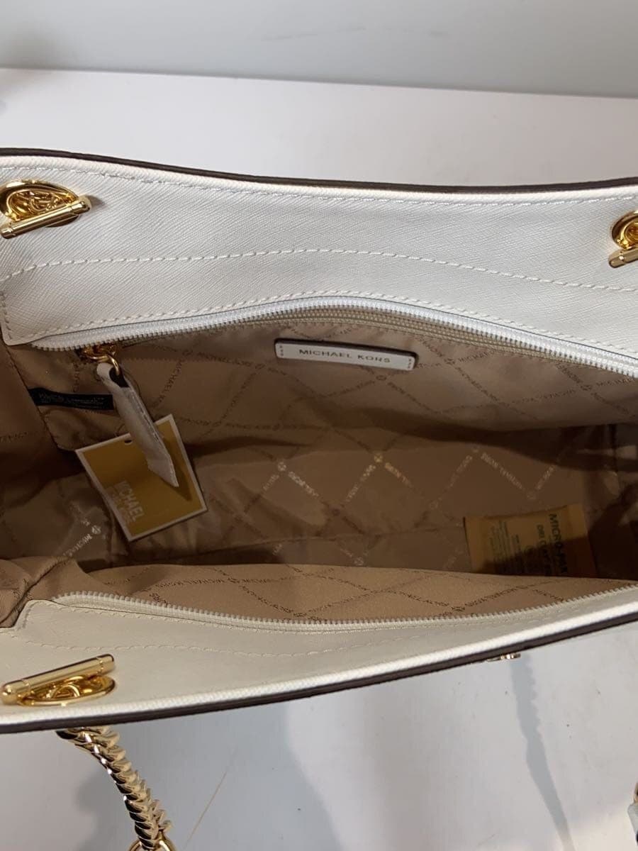 MICHAEL KORS Shoulder Bag Leather WHT Solid OA-2401 6