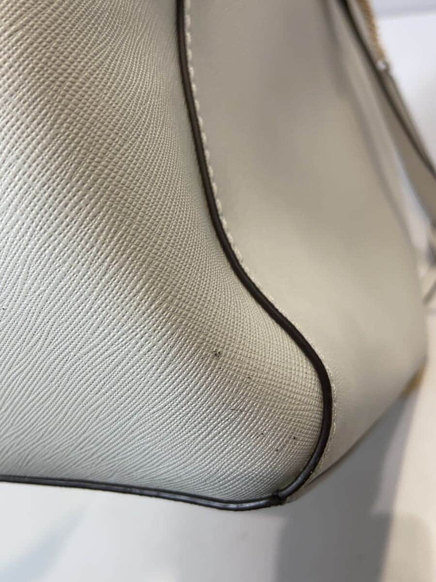 MICHAEL KORS Shoulder Bag Leather WHT Solid OA-2401 7