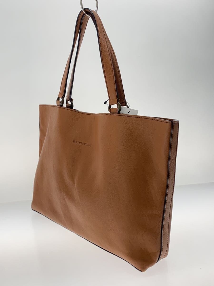 MOTHERHOUSE Tote Bag Leather BRW Solid MG12172 2