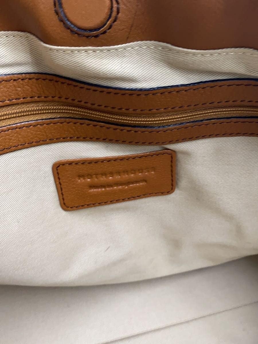 MOTHERHOUSE Tote Bag Leather BRW Solid MG12172 5