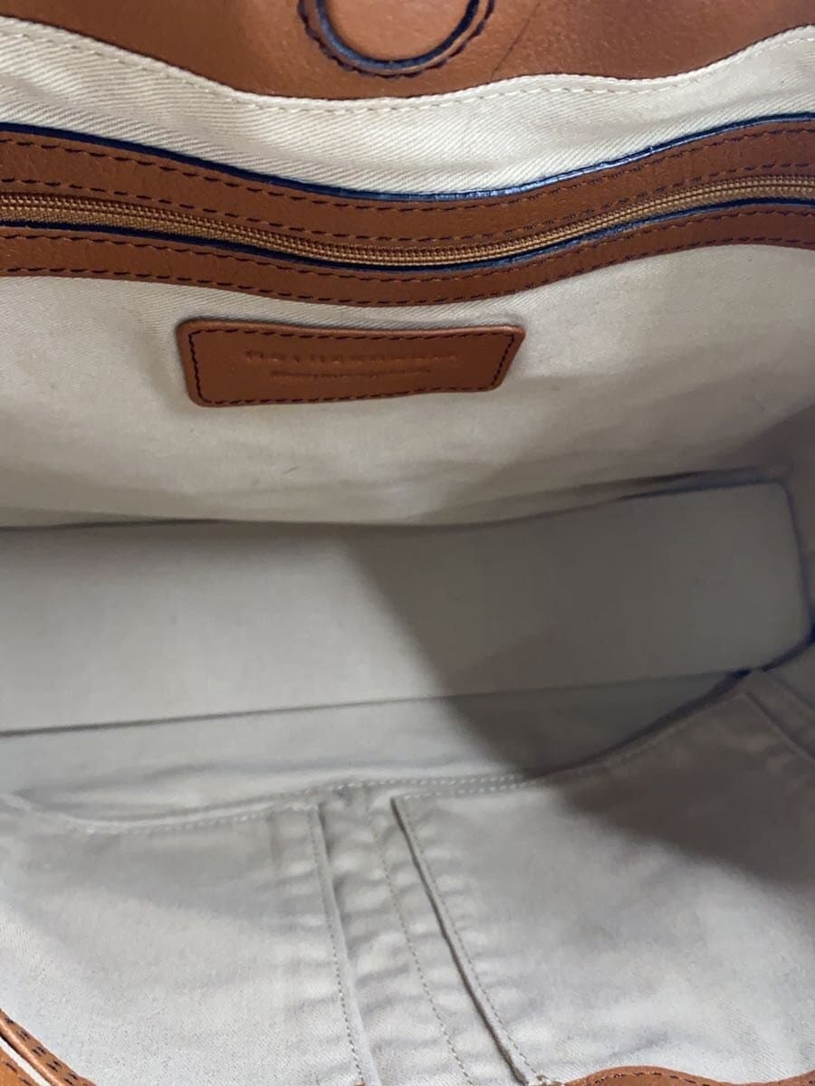 MOTHERHOUSE Tote Bag Leather BRW Solid MG12172 6