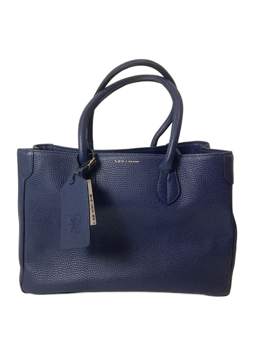 A.D.M.J. Tote Bag Leather NVY