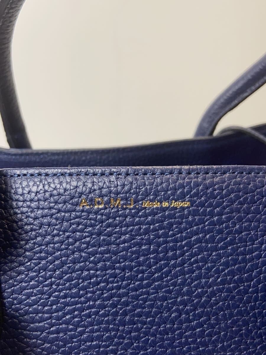 A.D.M.J. Tote Bag Leather NVY 5