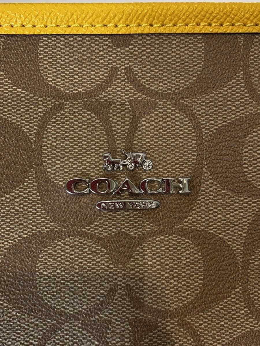 COACH Reversible Tote Bag Signature YLW All-over pattern F36658 5