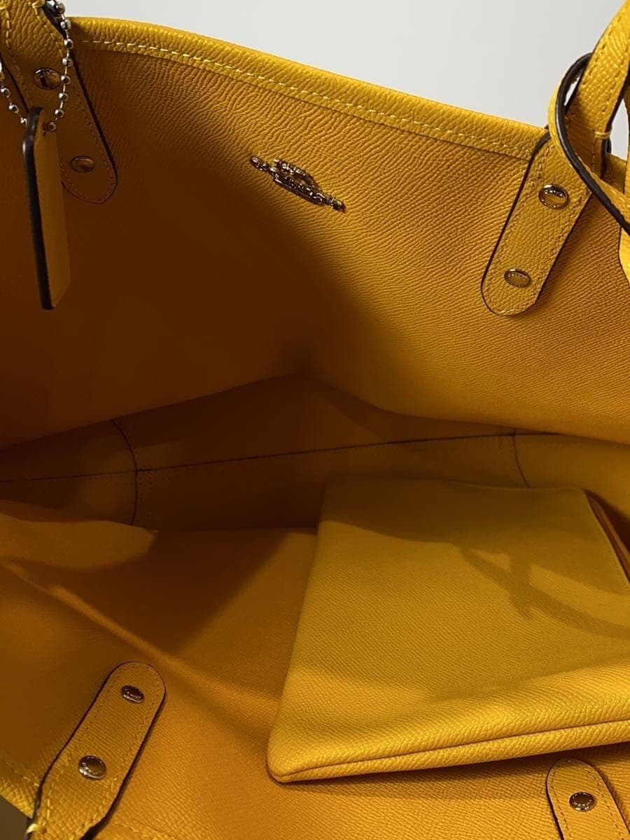 COACH Reversible Tote Bag Signature YLW All-over pattern F36658 6