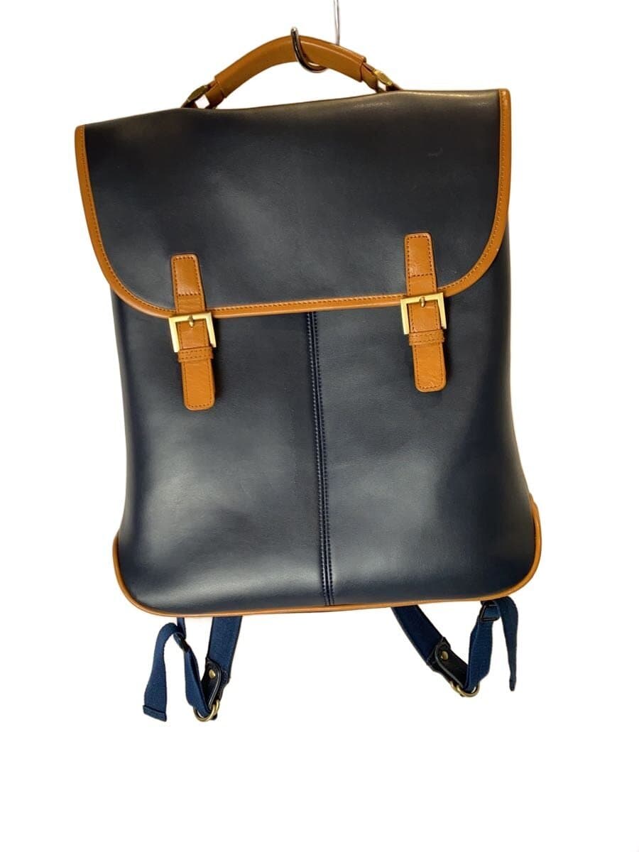 GOLD MEN Backpack Leather NVY